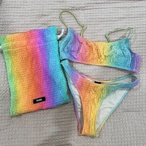 Rainbow ombré triangl bikini